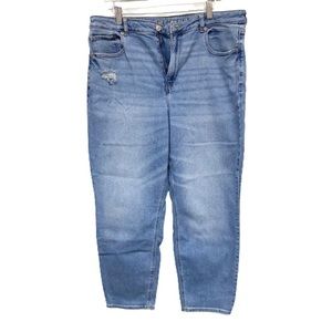 American Eagle Women's Distressed Stretch Mom Jeans Size 18 Regular